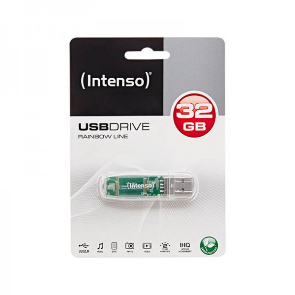 Intenso 3502480 lápiz usb 2.0 rainbow 32gb transp