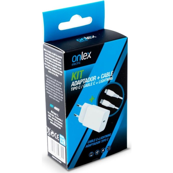 Kit adaptador tipo c + cable c/lightning