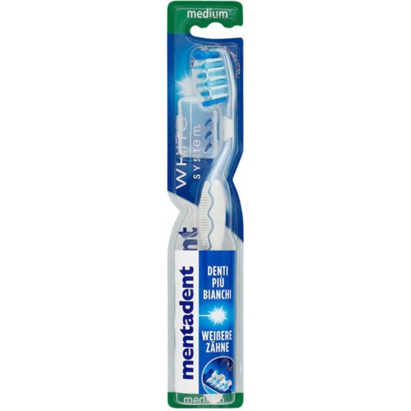 Mentadent medium white system cepillo de dientes 1un