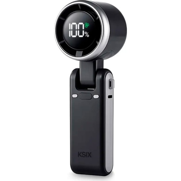 Ksix airgo flex 180º gris / ventilador portátil plegable de 5 velocidades