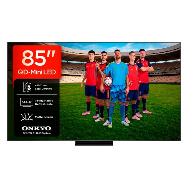 Tcl 85c6k pro negro / televisor smart tv 85" / 4k uhd qd-miniled / 144 hz